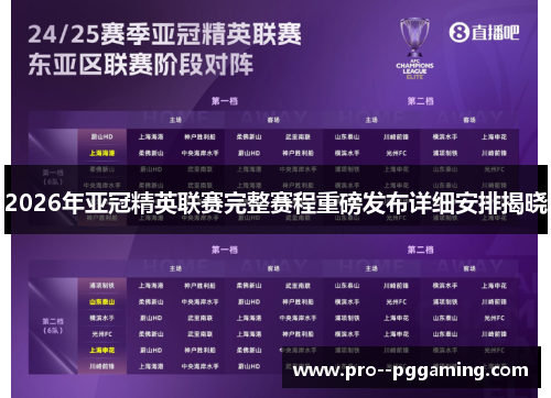 2026年亚冠精英联赛完整赛程重磅发布详细安排揭晓